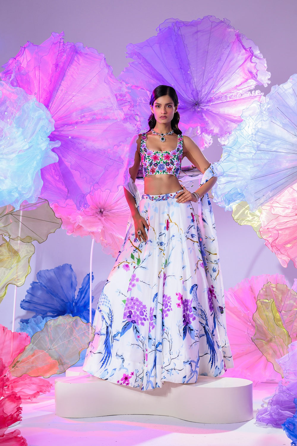 Bloom Print Lehenga Set