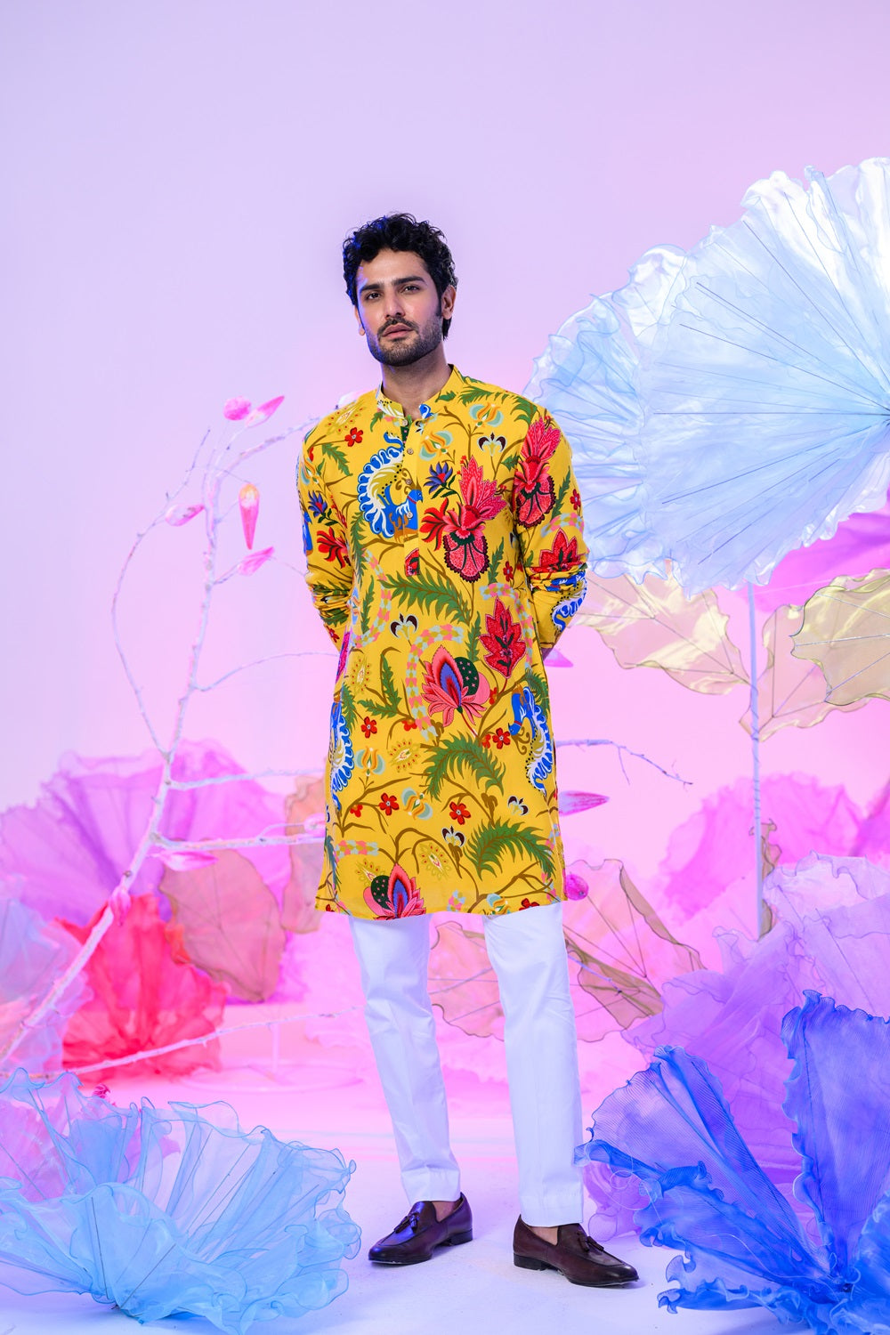 Tuscan print kurta set