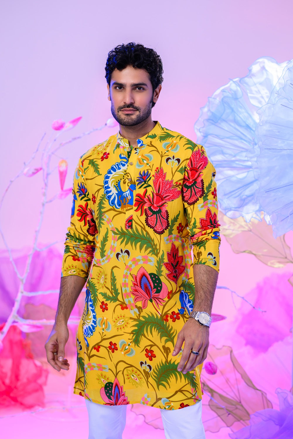 Tuscan print kurta set