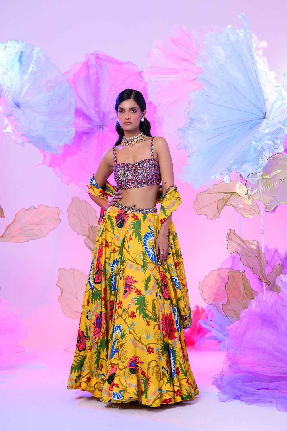 Tuscan print lehenga