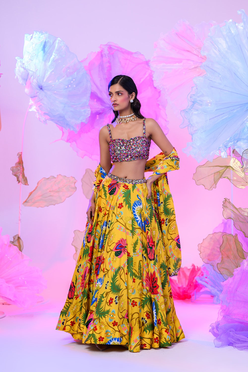 Tuscan print lehenga