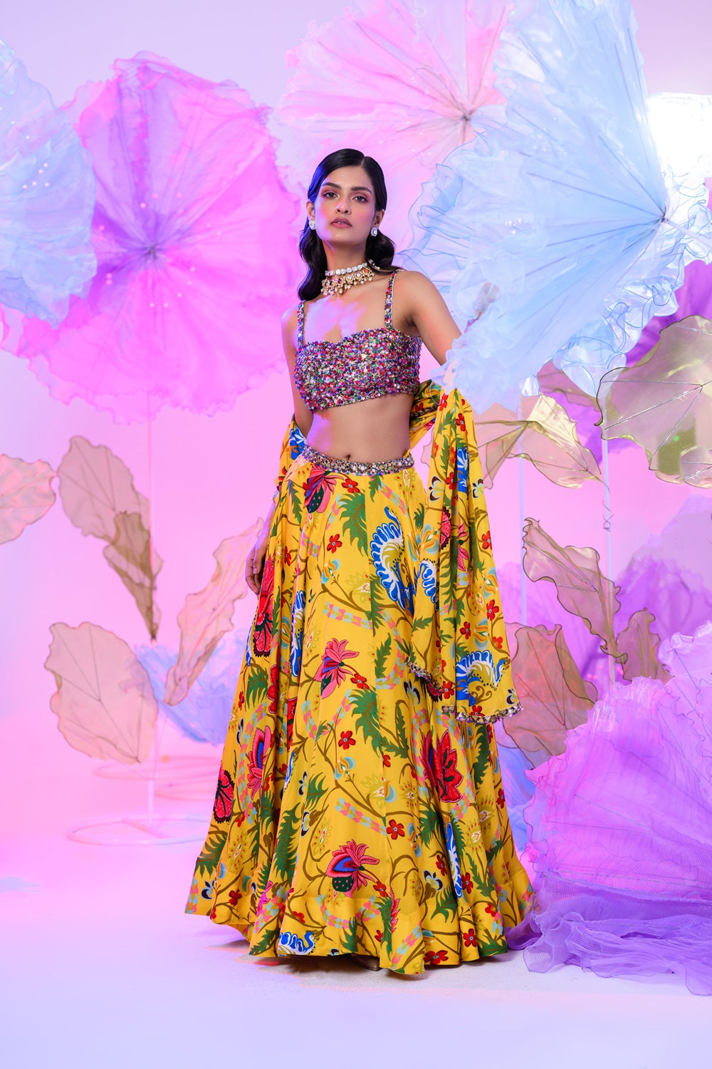 Tuscan print lehenga