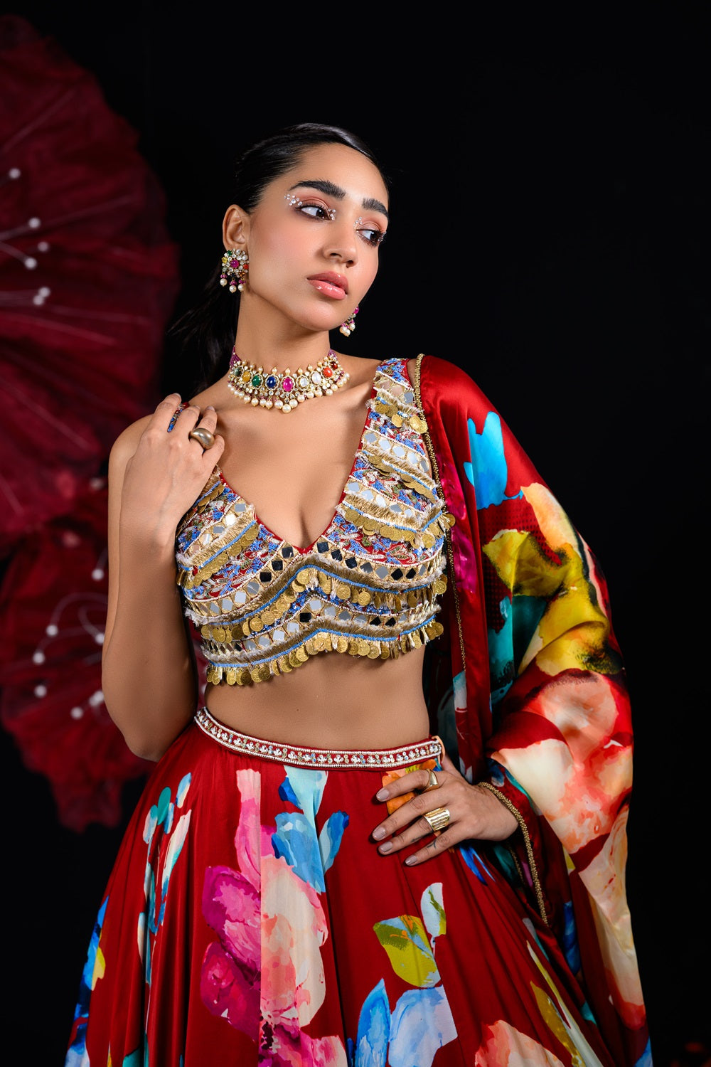 Peony lehenga set