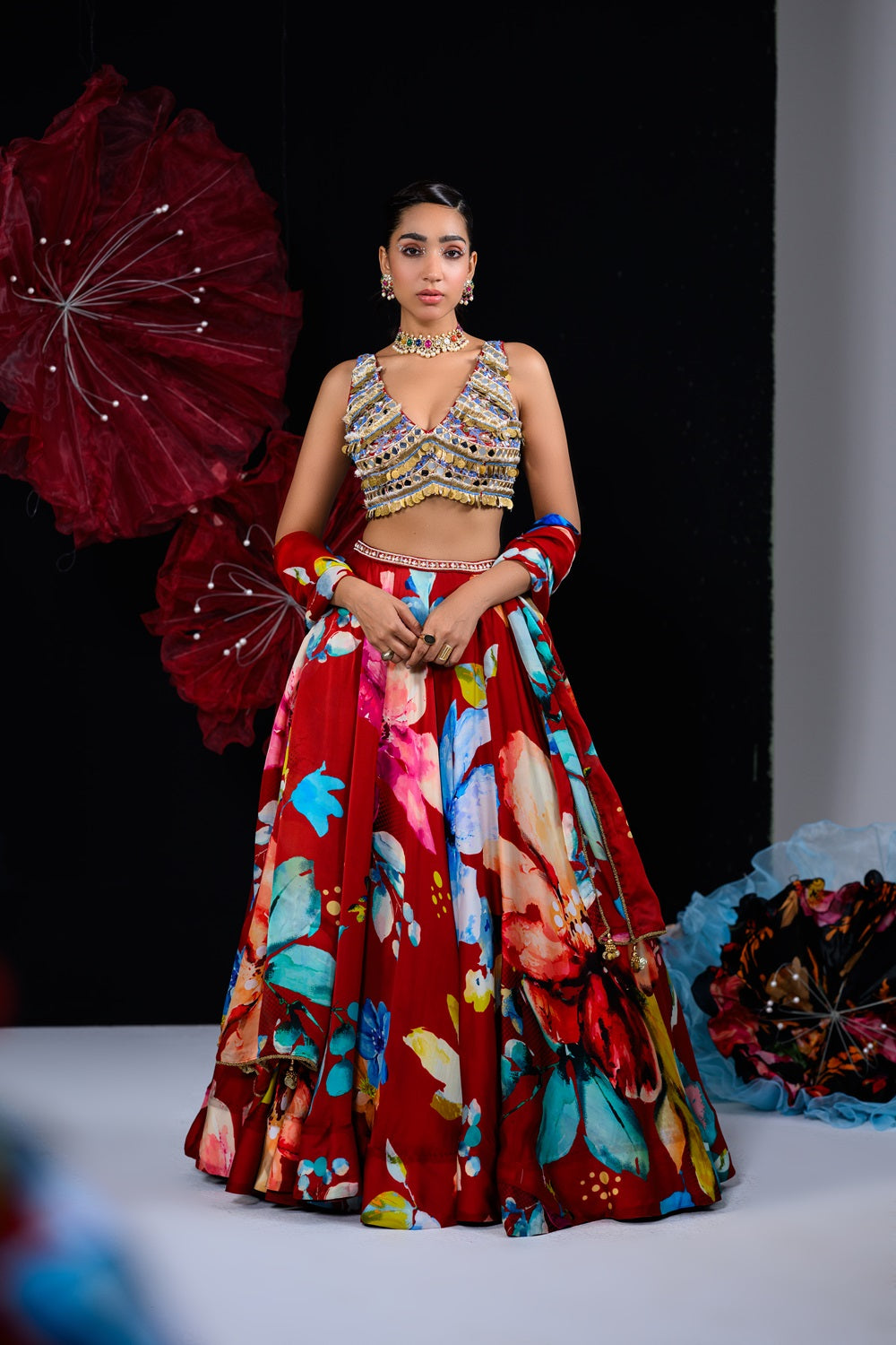 Peony lehenga set