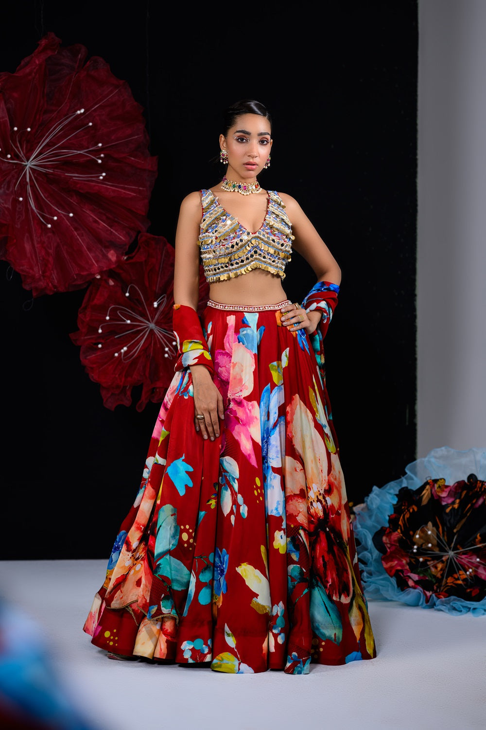 Peony lehenga set