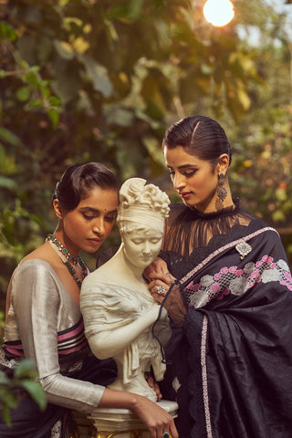 Lady Jessica' Kadhua Meenakari Handloom Sari with Embroidered Border