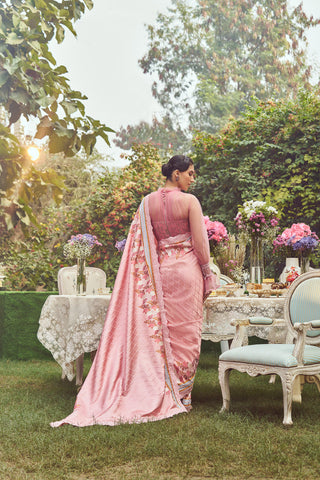 'Jane Eyre' Kadhua Meenakari Zari Handloom Sari with Embroidered Border