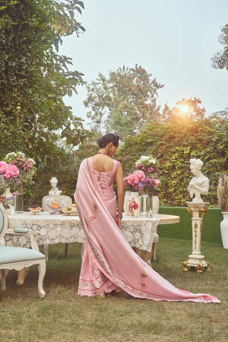 'Valeria' Kadhua Meenakari Zari Handloom Sari with Embroidered Border