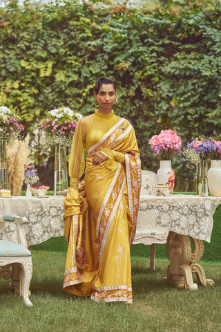 'Estella' Kadhua Meenakari Zari Handloom Sari