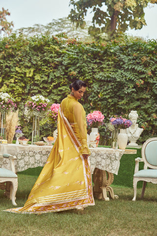 'Estella' Kadhua Meenakari Zari Handloom Sari