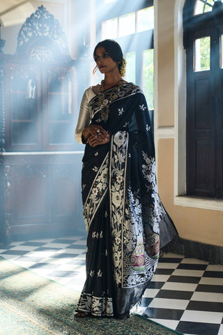 'Kumud Kilol' Kadhua Benarasi Handloom Sari