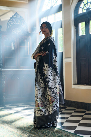 'Kumud Kilol' Kadhua Benarasi Handloom Sari