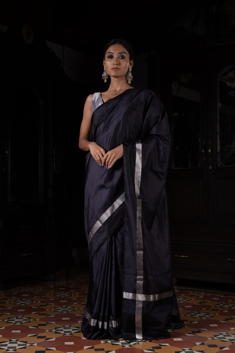 'Sanjh Anchal' Geometric Benarasi Handloon Sari