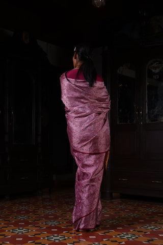 Pushpavali' Tanchoi Benarasi Handloom Sari