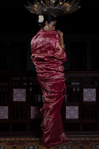 'Roop Raj' Rani Jaal Benarasi Handloom Sari