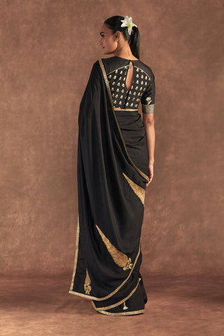 BLACK 'PAAN-PATTI' SAREE