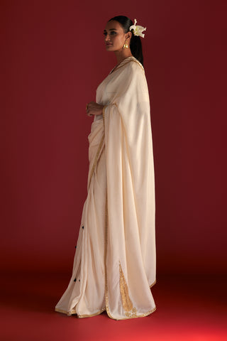 IVORY 'PAAN-PATTI' SAREE