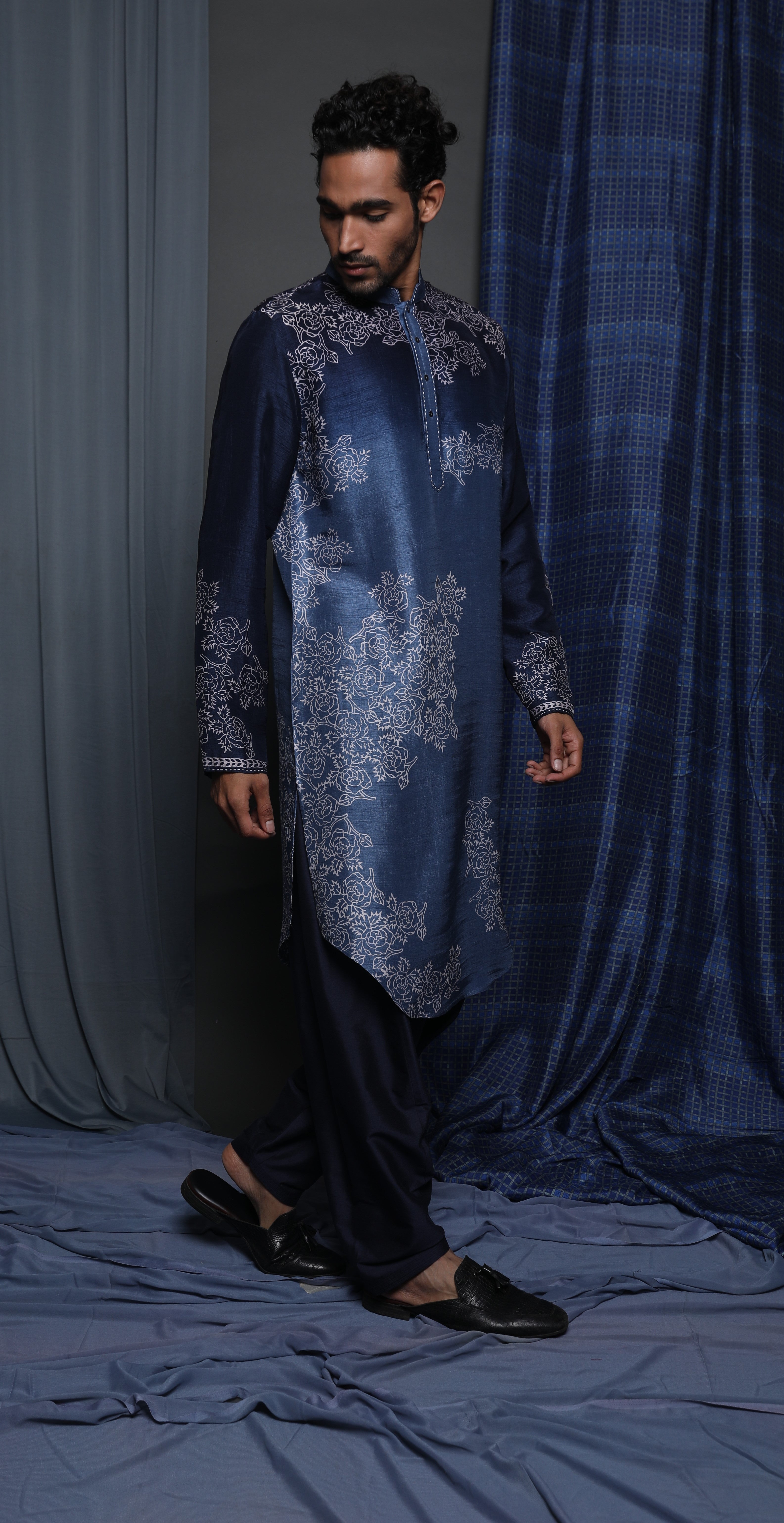 Indgo Ocean printed kurta