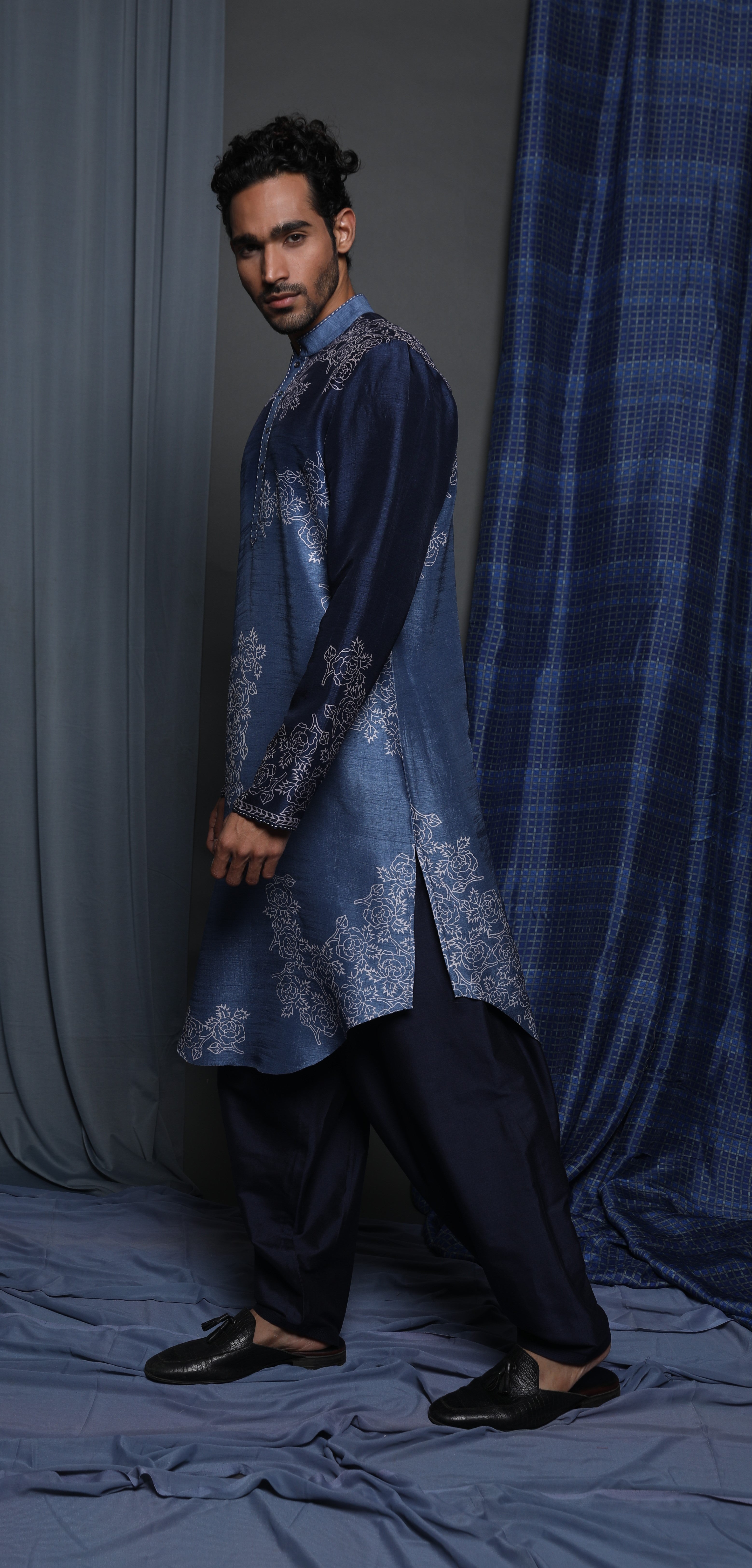 Indgo Ocean printed kurta