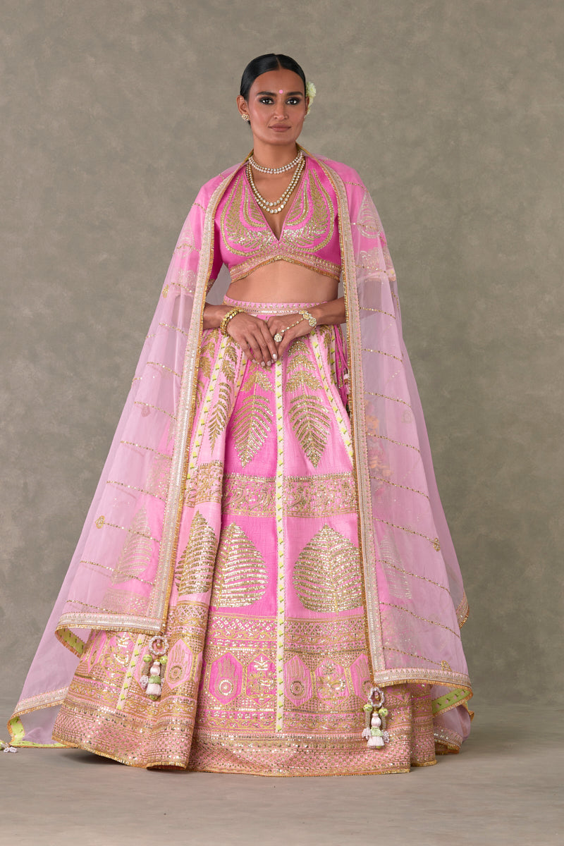 Barfi Pink Paan Patti Lehenga Set – THE MAHAL