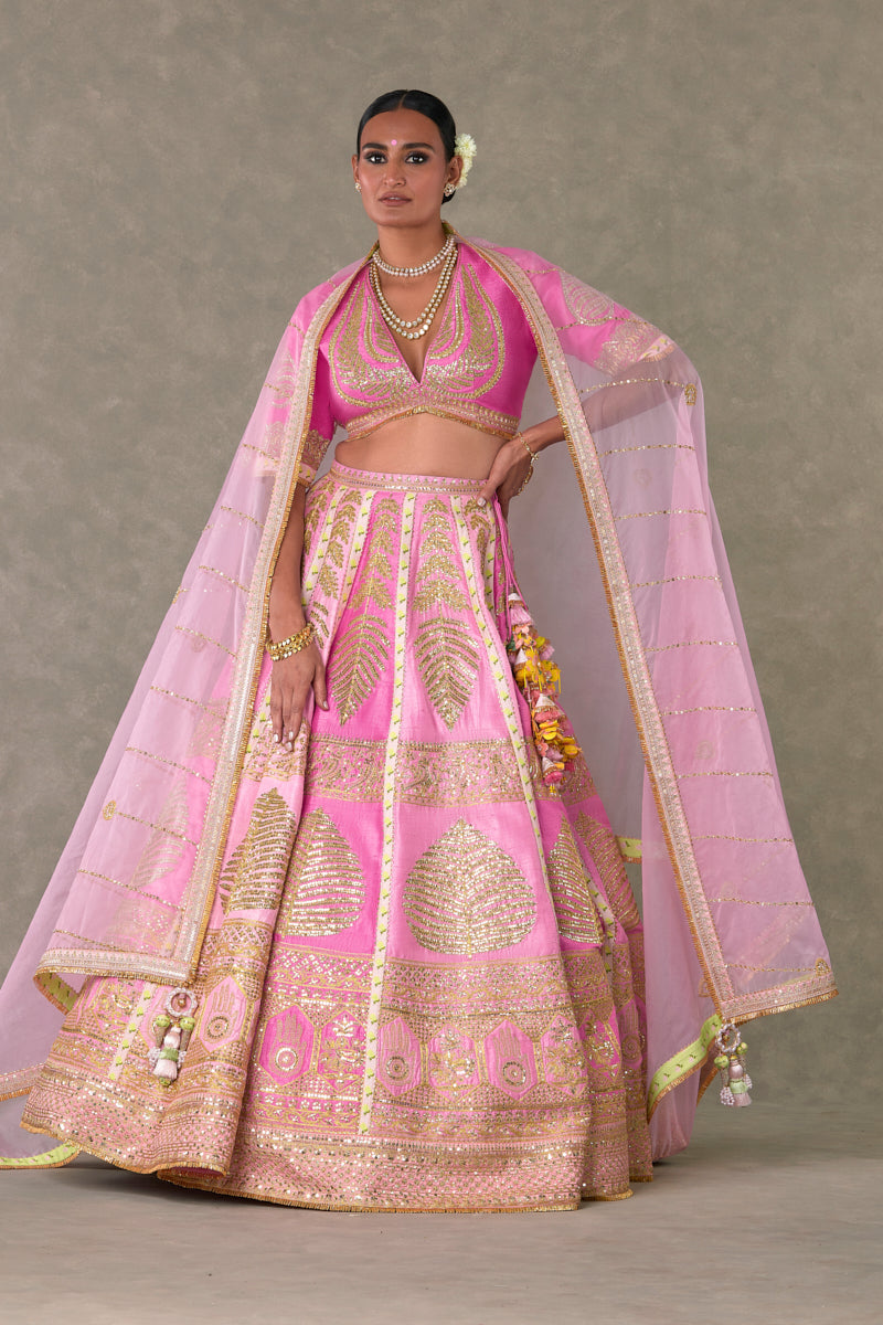 Barfi Pink Paan Patti Lehenga Set – THE MAHAL