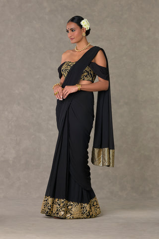 Black 'Neel- Kamal' Corset Saree