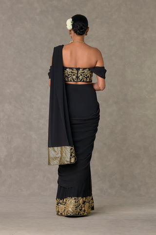 Black 'Neel- Kamal' Corset Saree