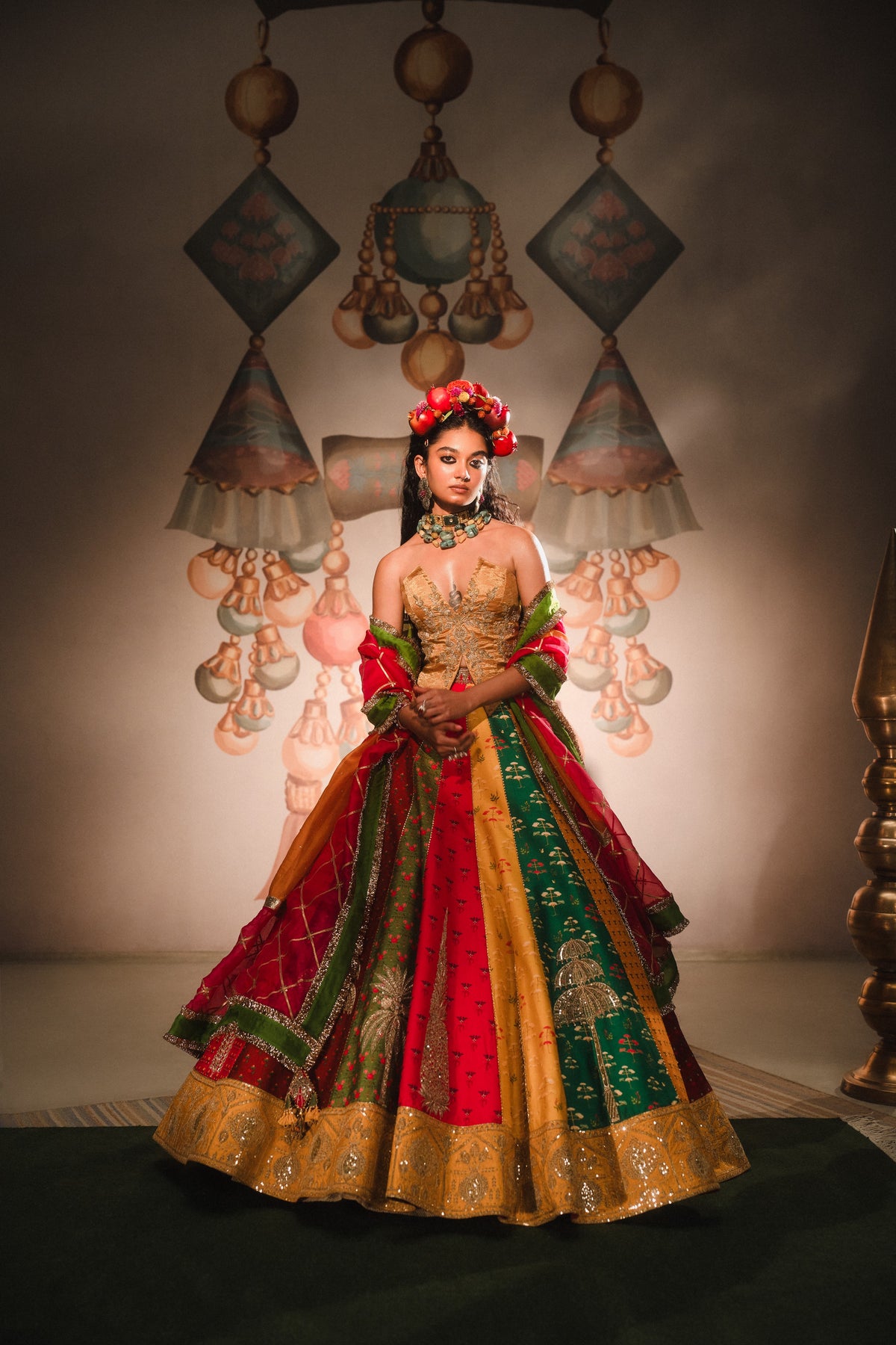 The Rainbow Barfi Lehenga