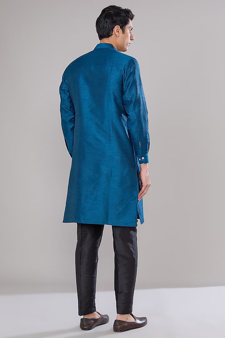 Royal Blue Embroidered Kurta Set