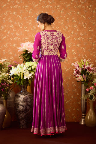 Imperial Purple Anarkali Suit