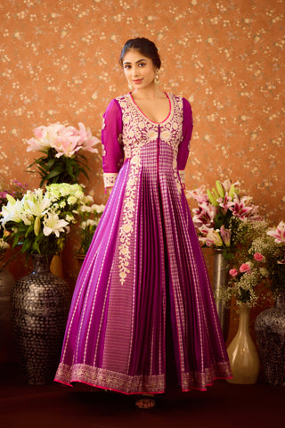 Imperial Purple Anarkali Suit