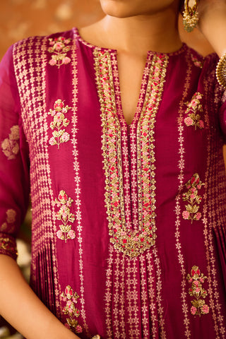 Raspberry Purple Kurta Sharara Set