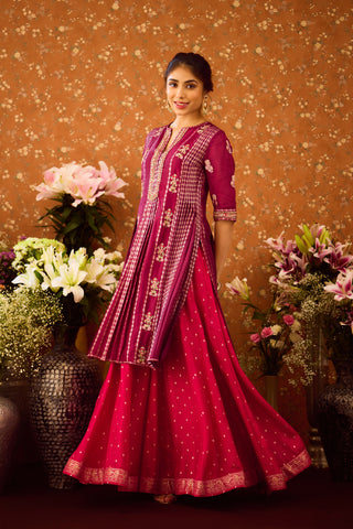 Raspberry Purple Kurta Sharara Set