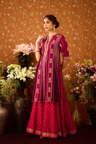 Raspberry Purple Kurta Sharara Set