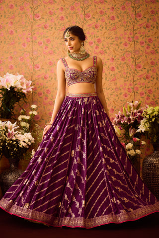 Phlox Purple Pink Lehenga Set