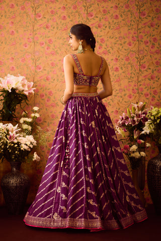 Phlox Purple Pink Lehenga Set