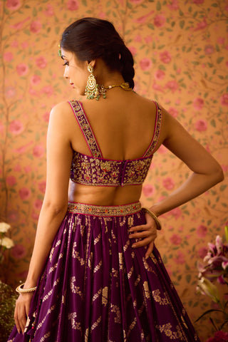 Phlox Purple Pink Lehenga Set