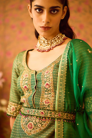 Jasper Green Choli Lehenga Set