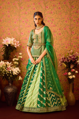 Jasper Green Choli Lehenga Set