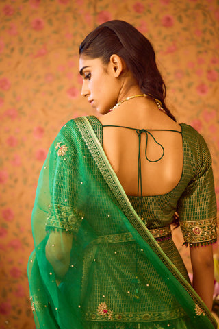 Jasper Green Choli Lehenga Set