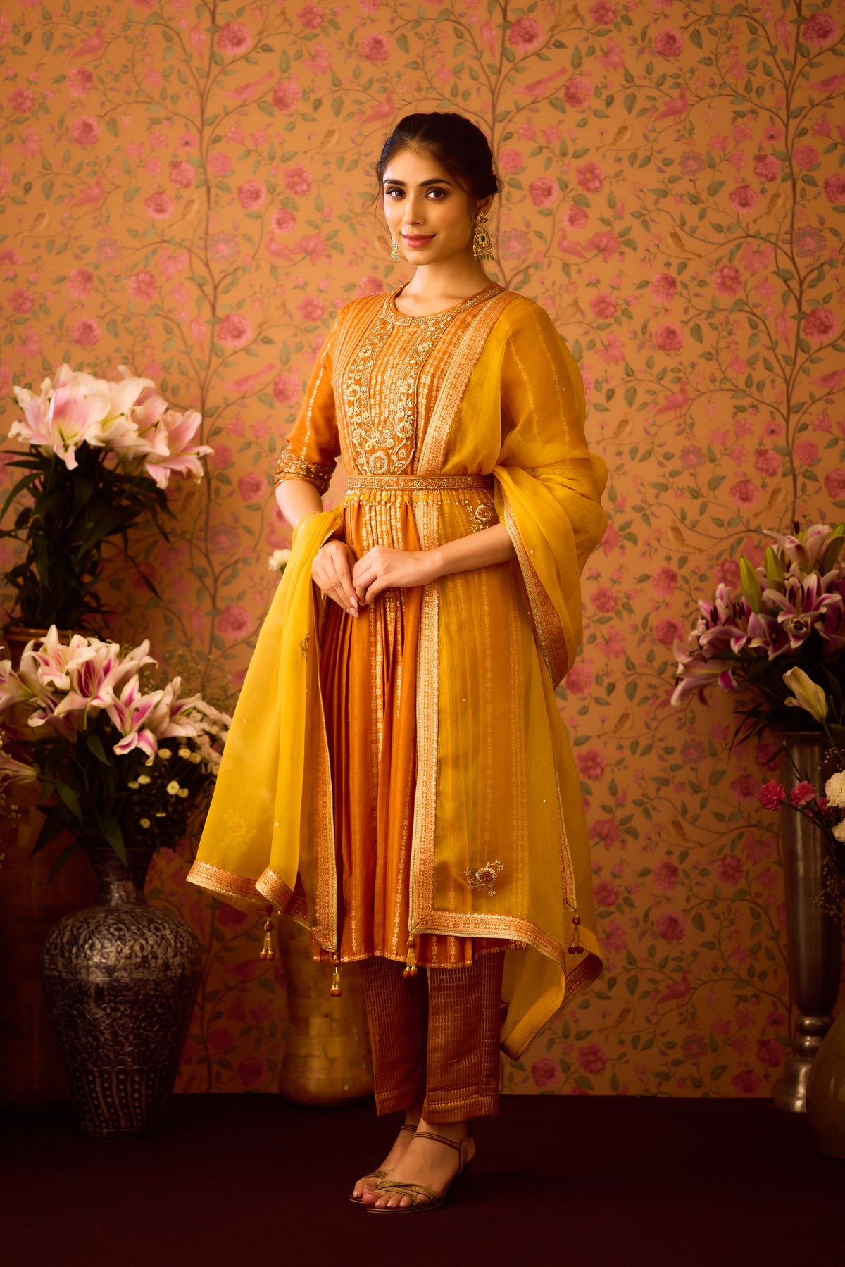 Gold Yellow Mustard kurta Set