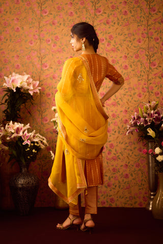 Gold Yellow Mustard kurta Set