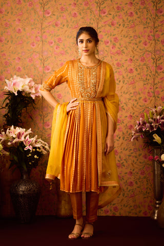 Gold Yellow Mustard kurta Set