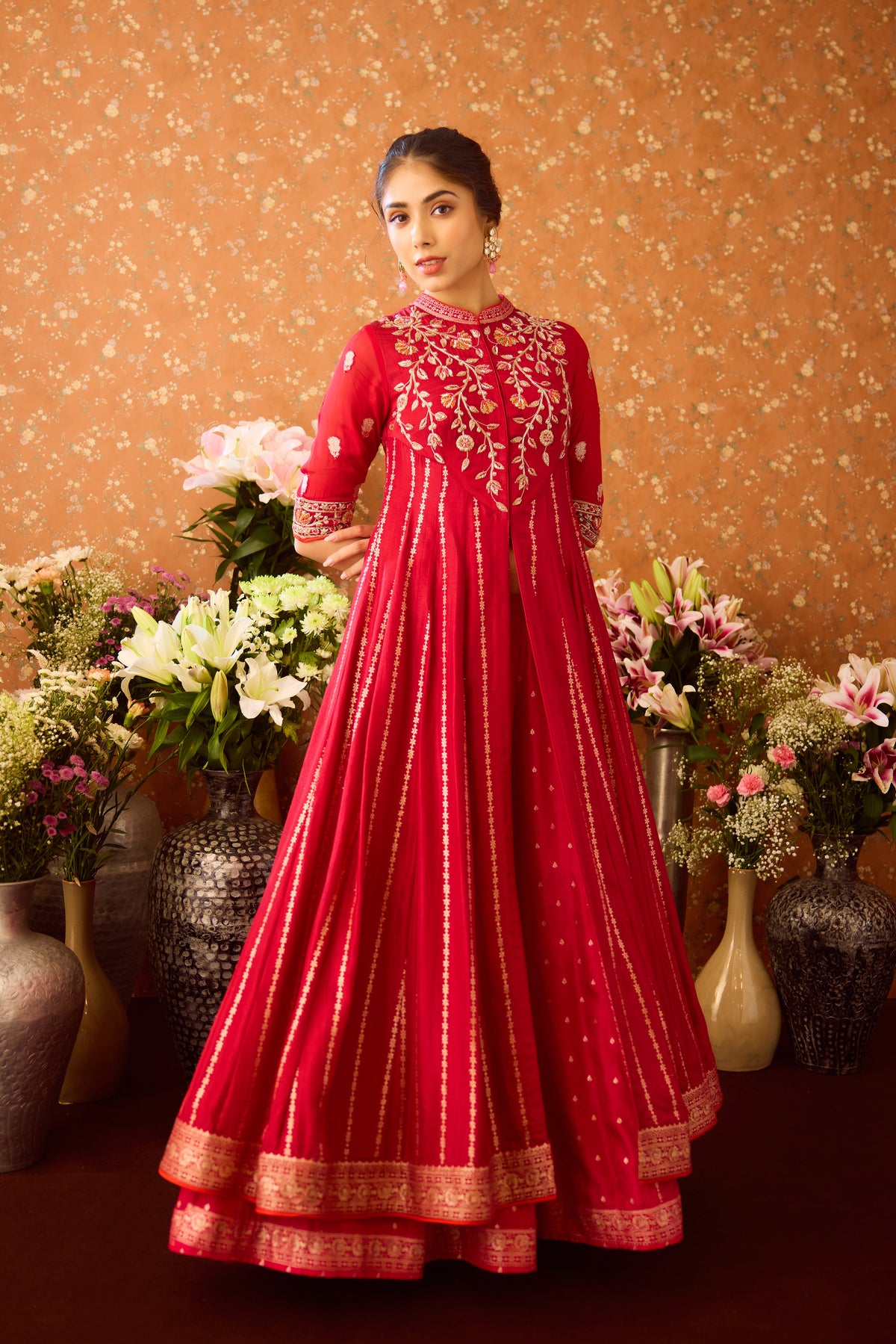 Persian Maroon Anarkali Suit