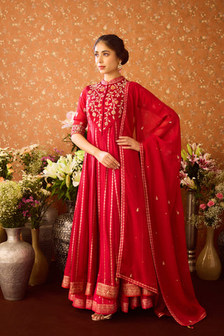 Persian Maroon Anarkali Suit