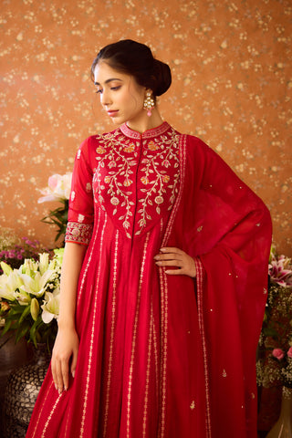 Persian Maroon Anarkali Suit