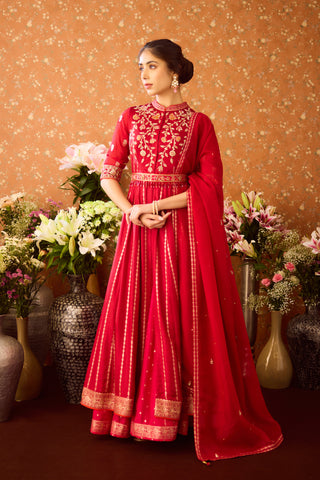 Persian Maroon Anarkali Suit