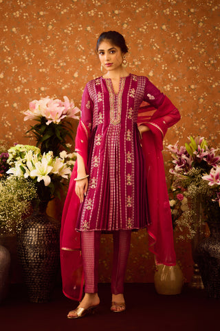 Raspberry Purple Kurta  Set