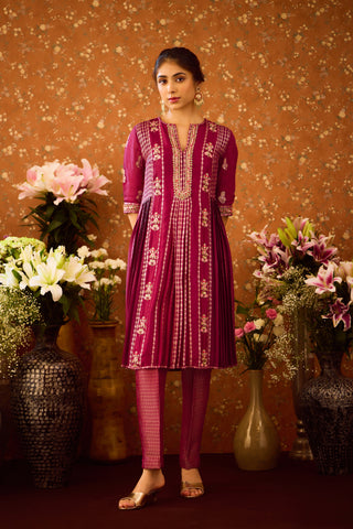 Raspberry Purple Kurta  Set