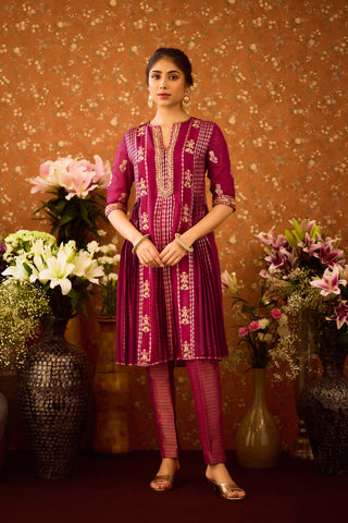 Raspberry Purple Kurta  Set